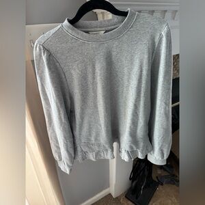 Caslon Light Gray Women's Crew Neck Sweater